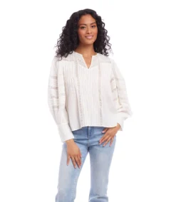 Blouson Sleeve Lace Top 12 Blouson Sleeve Lace Top -The Daily Drape Sales 1L70171 OWH 21628