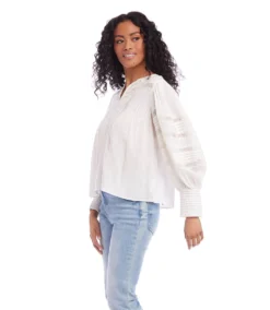 Blouson Sleeve Lace Top 14 Blouson Sleeve Lace Top -The Daily Drape Sales 1L70171 OWH 21639