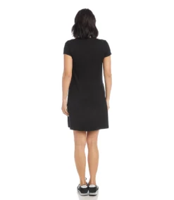 Quinn V Neck Pocket Dress -The Daily Drape Sales L14244 BLK 0077 6f7f4ef2 d8dc 44ac 97a6 c327d6d2c362