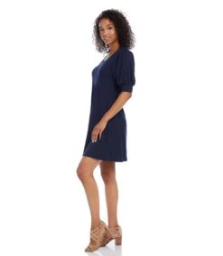 Petite Size Erin A-Line Dress -The Daily Drape Sales L14290P navy 005 36d03ea7 a05e 4adc 95d5 277c0ff02a52