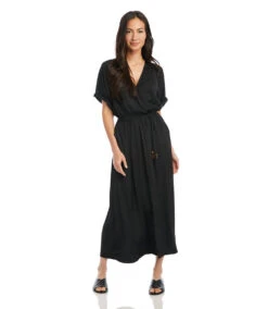 Cuffed Sleeve Dress -The Daily Drape Sales L48566 BLK 001 a8ecb4ae 2fc2 462e bc2c 69cf33604486
