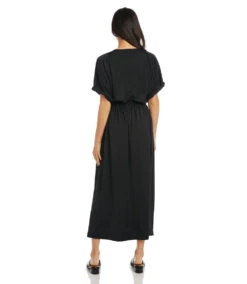 Cuffed Sleeve Dress -The Daily Drape Sales L48566 BLK 002 ff9af921 b68e 4ff9 9491 d10775541e47