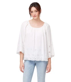Flutter Sleeve Top -The Daily Drape Sales karekane 2023 summer 2L70182 OWH 002