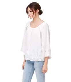 Flutter Sleeve Top -The Daily Drape Sales karekane 2023 summer 2L70182 OWH 004