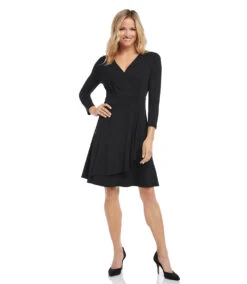 Faux Wrap Drape Dress -The Daily Drape Sales karenkane 2021 winter 3L95576 BLK 002 14c64877 db14 4019 8b6a ced412331537