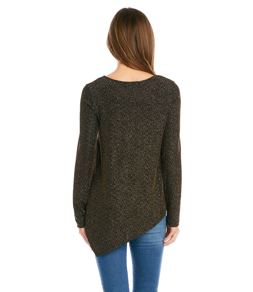 Gold Asymmetric Hem Top 3 Gold Asymmetric Hem Top - Image 3