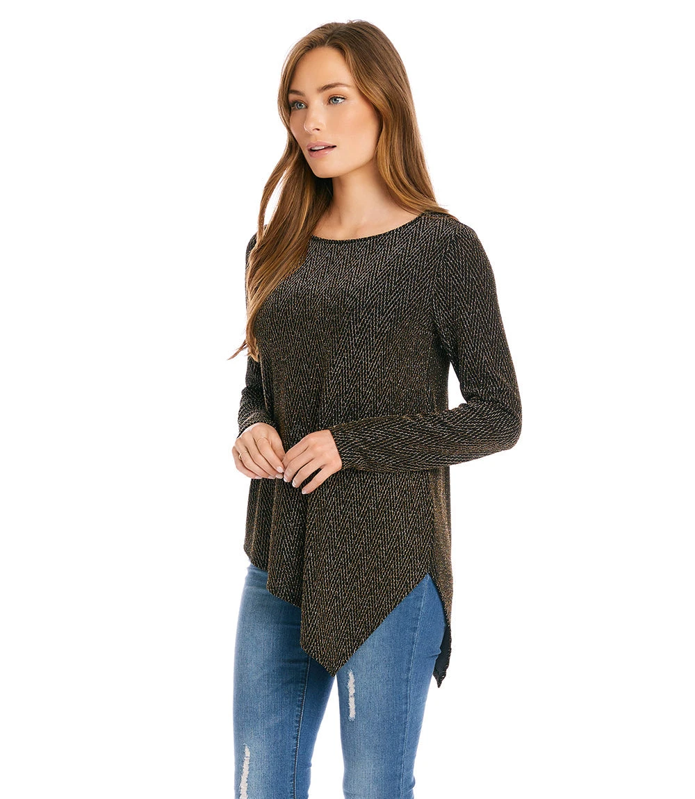 Gold Asymmetric Hem Top 4 Gold Asymmetric Hem Top - Image 4