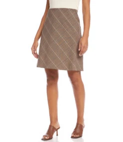 Petite Size Bias Cut Plaid Skirt -The Daily Drape Sales karenkane 2022 fall 3L06216P PLA 004