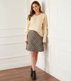 Bias Cut Glen Plaid Skirt 12 Bias Cut Glen Plaid Skirt -The Daily Drape Sales karenkane 2022 fall 3L10165 GPL 005