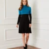 Colorblock Turtleneck Dress