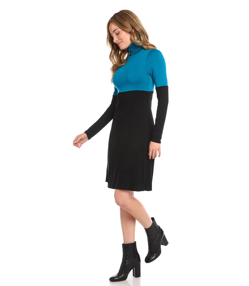 Colorblock Turtleneck Dress 4 Colorblock Turtleneck Dress - Image 4