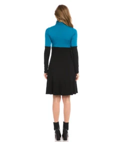 Colorblock Turtleneck Dress 11 Colorblock Turtleneck Dress -The Daily Drape Sales karenkane 2022 fall 3L13179 TEA 1722