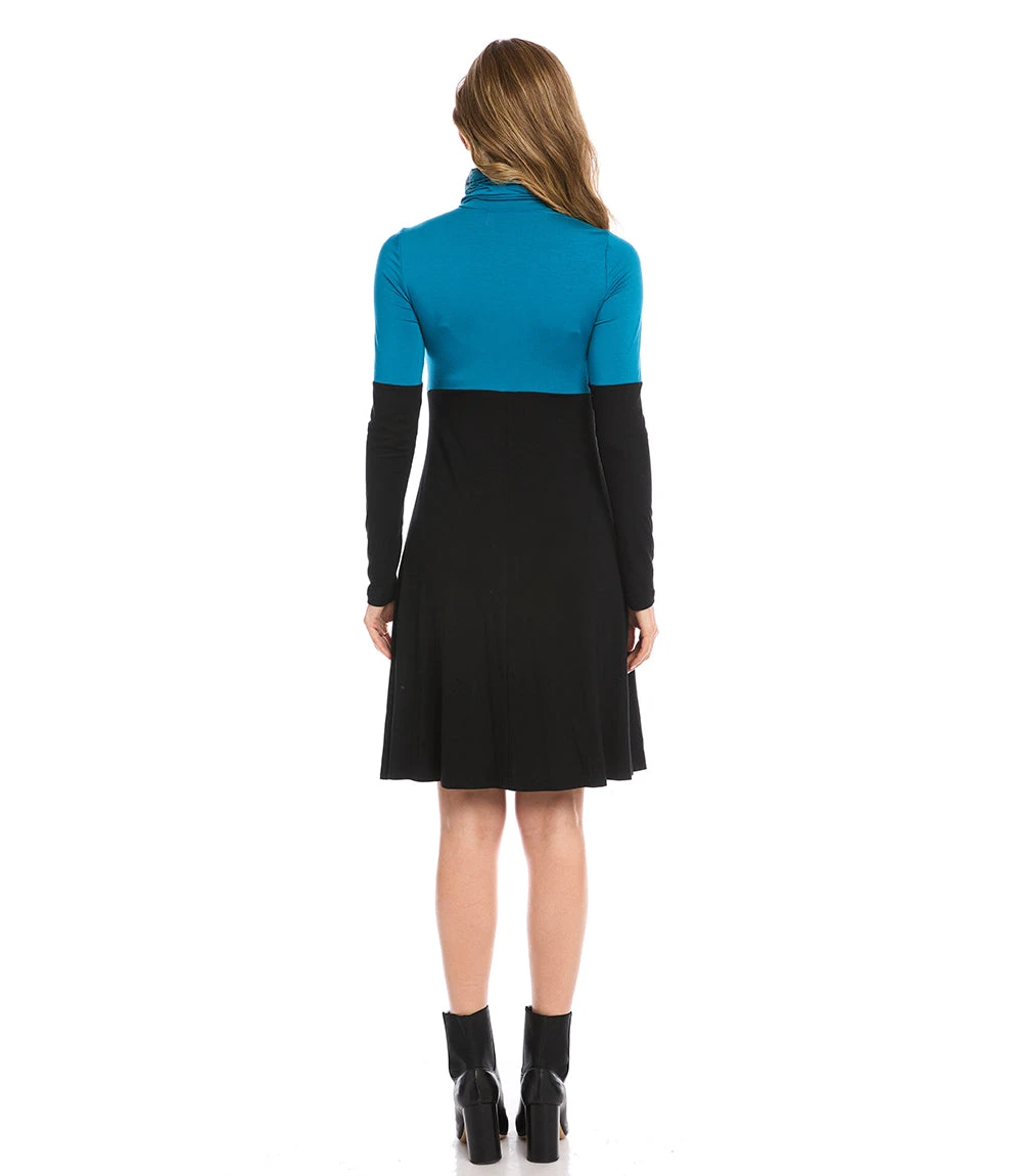 Colorblock Turtleneck Dress 3 Colorblock Turtleneck Dress - Image 3