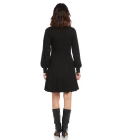 Studded A-Line Dress 12 Studded A-Line Dress -The Daily Drape Sales karenkane 2022 fall 3L14327 BLK 0046