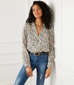 Button-Up Blouse -The Daily Drape Sales karenkane 2022 fall 3L20174 PRT 006