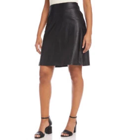 Faux Leather Skirt 7 Faux Leather Skirt -The Daily Drape Sales karenkane 2022 fall 3L21155 BLK 2353