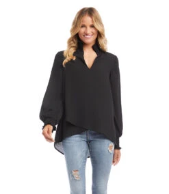 Smocked Crossover Top