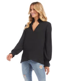 Smocked Crossover Top 7 Smocked Crossover Top -The Daily Drape Sales karenkane 2022 fall 3L25411 BLK 003
