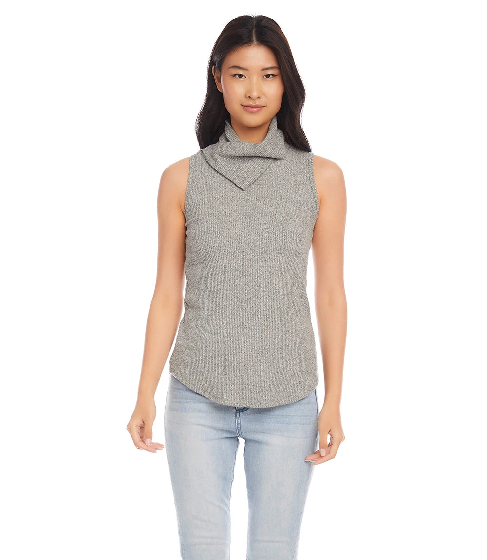 Sleeveless Drape Neck Top 1 Sleeveless Drape Neck Top