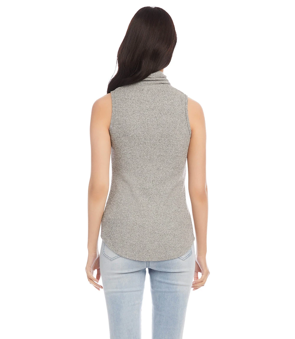Sleeveless Drape Neck Top 2 Sleeveless Drape Neck Top - Image 2