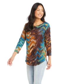 Tie-Dye Burnout Shirttail Top -The Daily Drape Sales karenkane 2022 spring 1N94223 ORG 003 5570059e 684e 488b a671 11ba239a9a9c