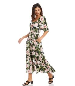 Poof Sleeve Dress -The Daily Drape Sales karenkane 2022 summer 2L10163 PRT 004