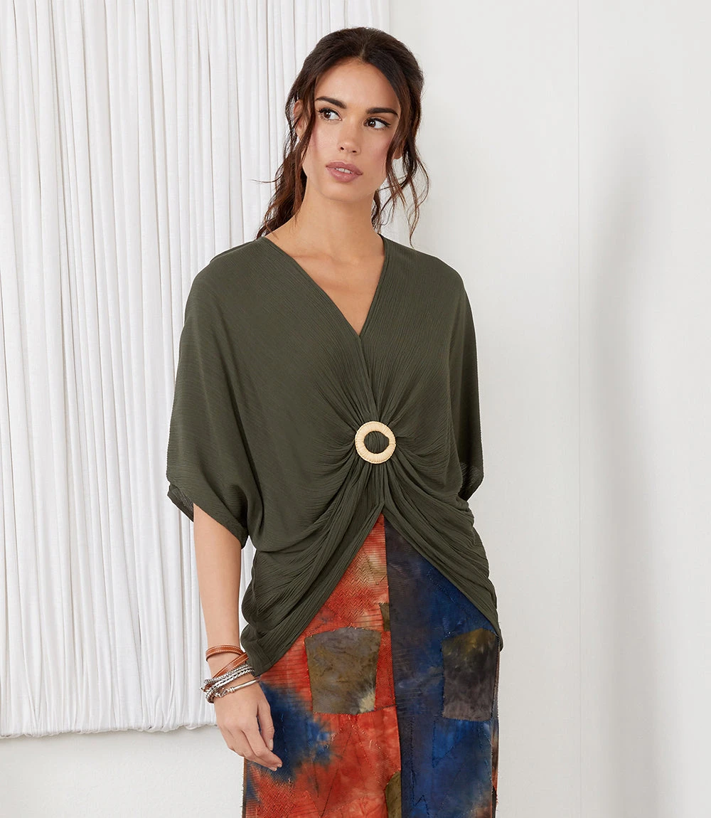 Rattan Buckle Twist Top 2 Rattan Buckle Twist Top - Image 2