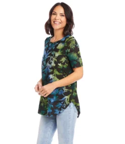 Short Sleeve Shirttail Top -The Daily Drape Sales karenkane 2022 summer 2N94233 GRE 003