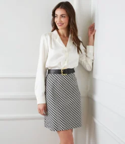 Bias Cut Check Skirt -The Daily Drape Sales karenkane 2022 winter 4L04623 CHK 002