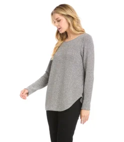 Metallic Knit Shirttail Top -The Daily Drape Sales karenkane 2022 winter 4L40562 MTCL 004