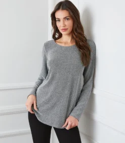 Metallic Knit Shirttail Top -The Daily Drape Sales karenkane 2022 winter 4L40562 MTCL 005
