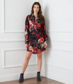 Blouson Sleeve Shirtdress 16 Blouson Sleeve Shirtdress -The Daily Drape Sales karenkane 2022 winter 4L44587 BWD 001