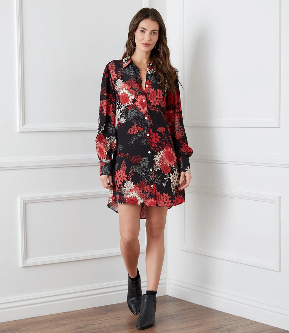 Blouson Sleeve Shirtdress 1 Blouson Sleeve Shirtdress