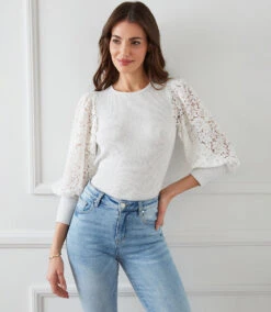 Lace Sleeve Top