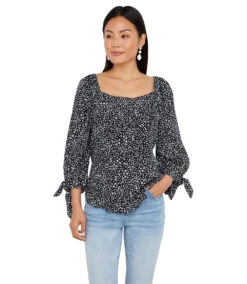Square Neck Top -The Daily Drape Sales karenkane 2023 spring 1L11204 LEO 005