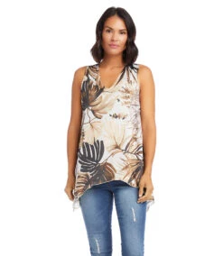 Uneven Hem Tank -The Daily Drape Sales karenkane 2023 spring 1L17615 PRT 002