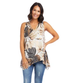 Uneven Hem Tank -The Daily Drape Sales karenkane 2023 spring 1L17615 PRT 005