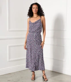 Button Front Midi Skirt