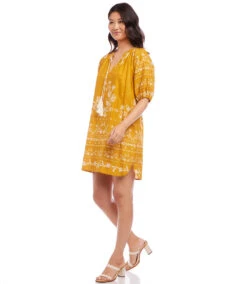 Puff Sleeve Tassel Dress -The Daily Drape Sales karenkane 2023 spring 1L19606 GOL 005