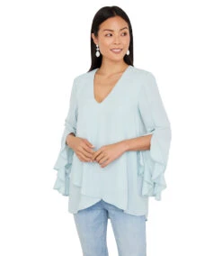 Ruffle Sleeve Crossover Top 8 Ruffle Sleeve Crossover Top -The Daily Drape Sales karenkane 2023 spring 1L25412 FIJ 004