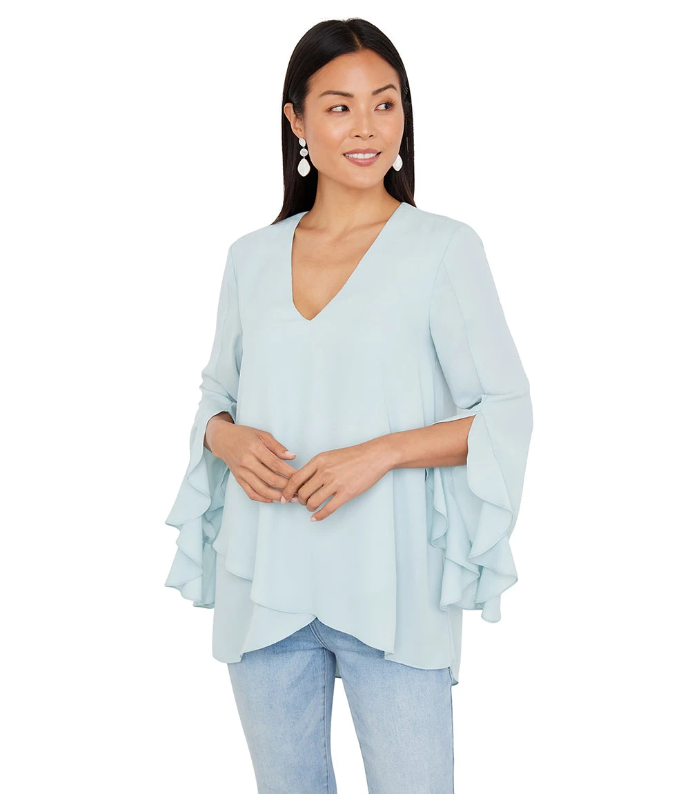 Ruffle Sleeve Crossover Top 4 Ruffle Sleeve Crossover Top - Image 4