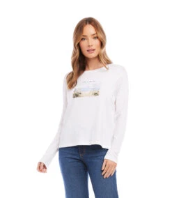 Shore Print Tee -The Daily Drape Sales karenkane 2023 spring 1L33202 OWH 005