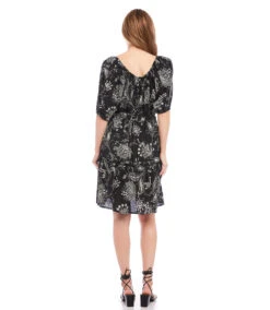Tiered Short Dress -The Daily Drape Sales karenkane 2023 spring 1L39042 BLK 004