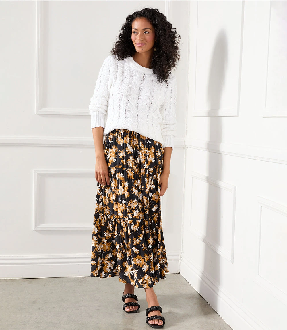 Tiered Midi Skirt 1 Tiered Midi Skirt