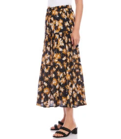 Tiered Midi Skirt 9 Tiered Midi Skirt -The Daily Drape Sales karenkane 2023 spring 1L40566 PRT 003