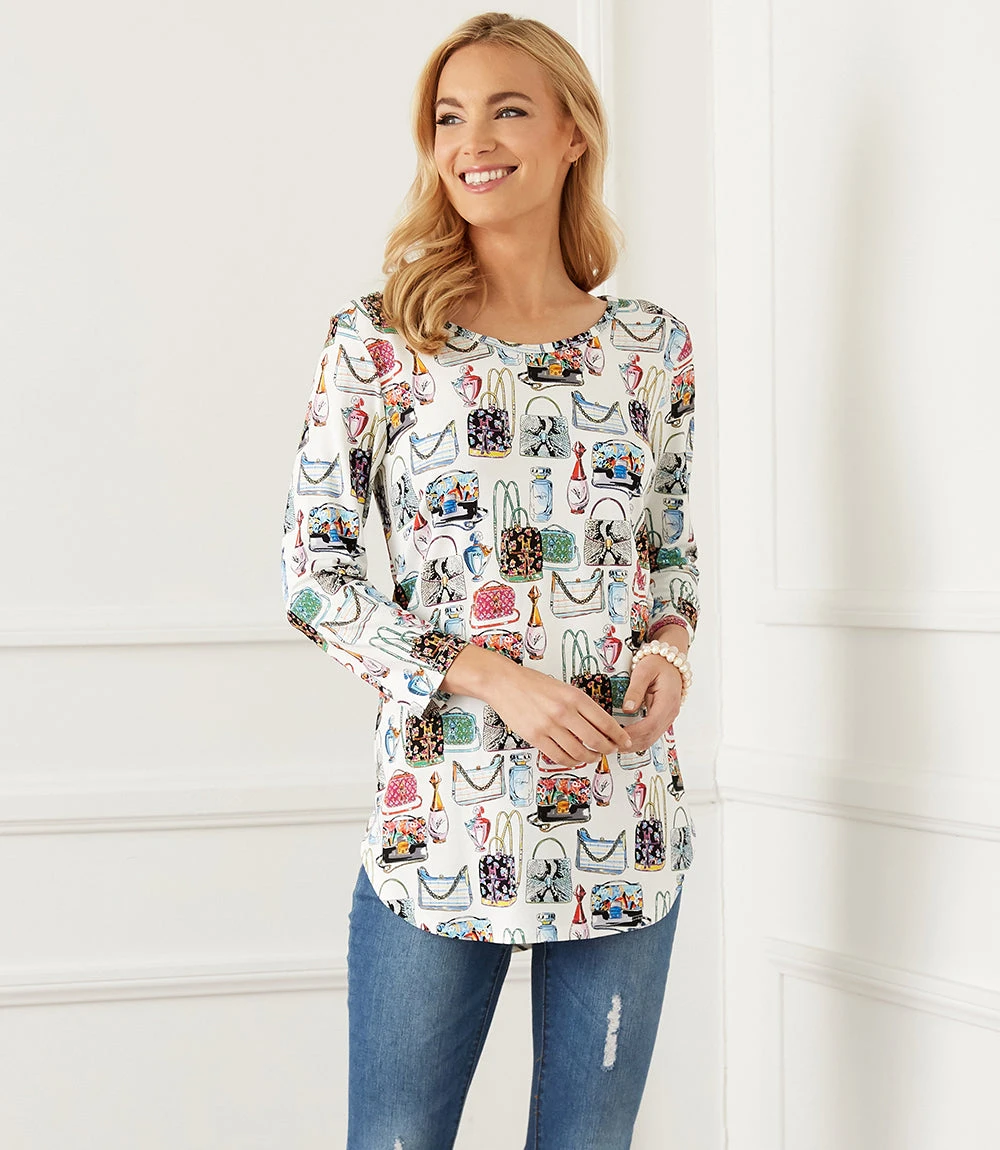 3/4 Sleeve Shirttail Top 1 3/4 Sleeve Shirttail Top
