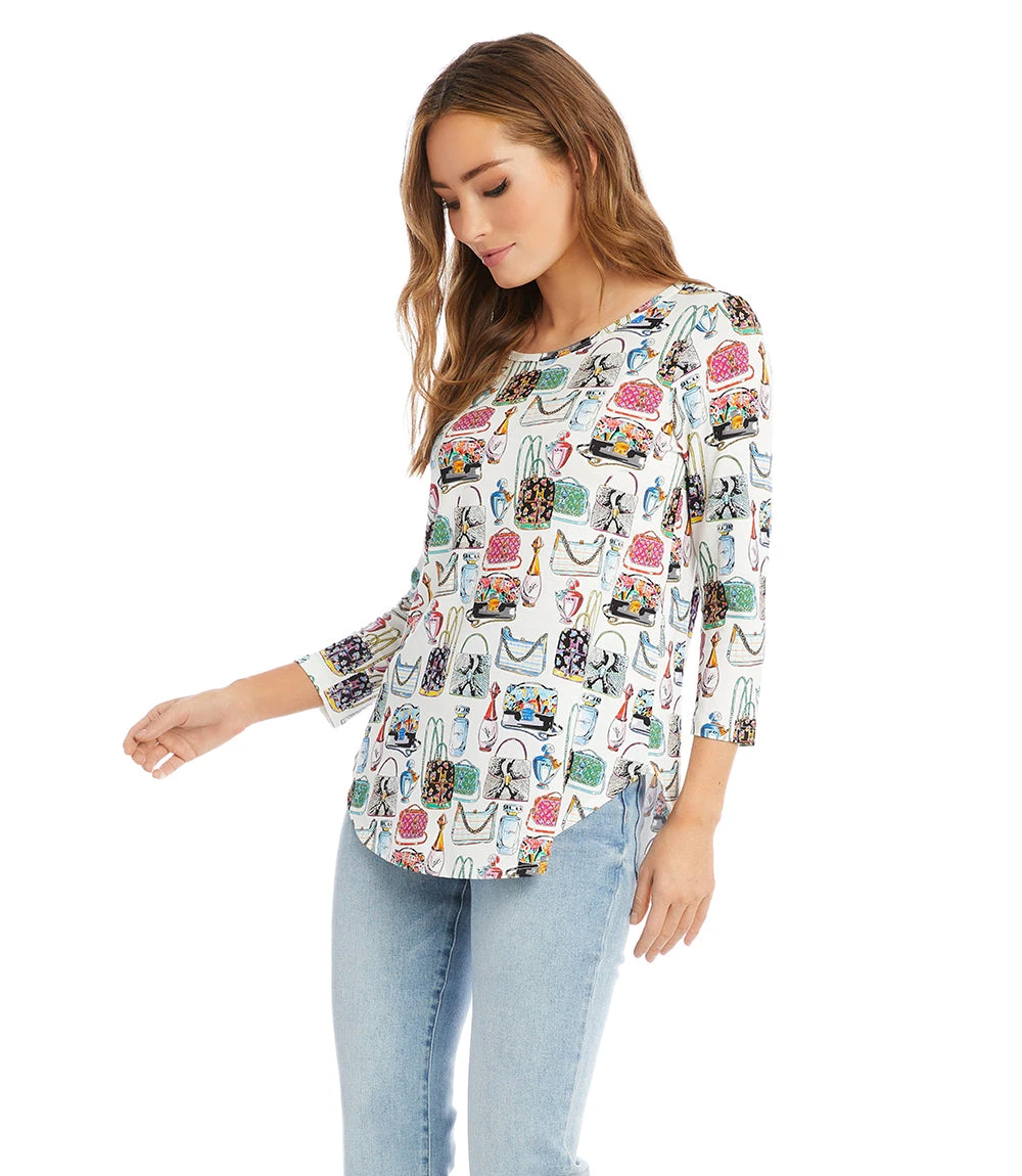 3/4 Sleeve Shirttail Top 4 3/4 Sleeve Shirttail Top - Image 4