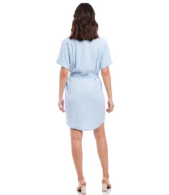 Short Sleeve Shirtdress -The Daily Drape Sales karenkane 2023 spring 1L46532 CHA 002