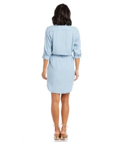 Chambray Shirtdress 11 Chambray Shirtdress -The Daily Drape Sales karenkane 2023 spring 1L46533 CHA 003
