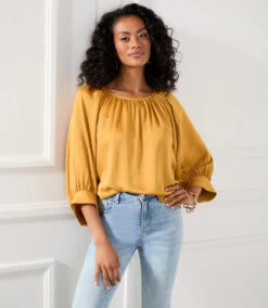 Blouson Sleeve Top 10 Blouson Sleeve Top -The Daily Drape Sales karenkane 2023 spring 1L54193 GOL 0950